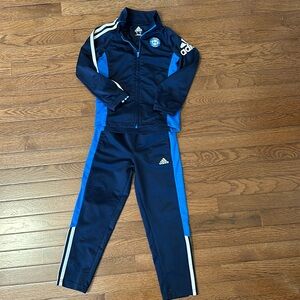 Adidas size 6 pants and Jacket.